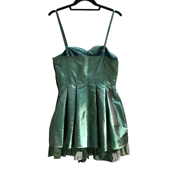 H&M Emerald Green Sweetheart Taffeta Cocktail Dress, Sz 8, Straps or Strapless - Picture 5 of 11